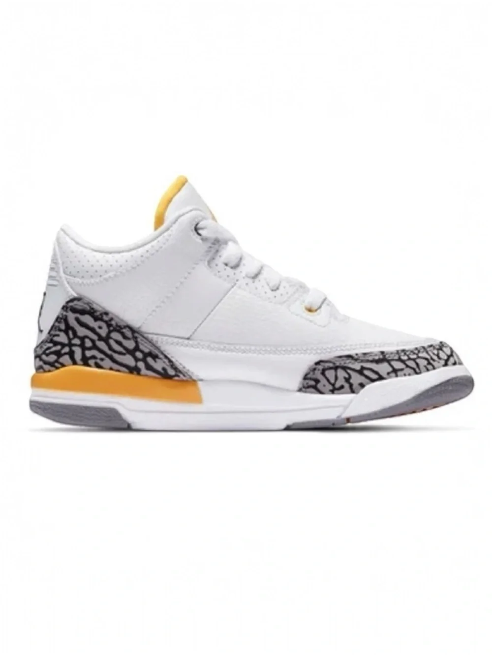 Jordan 3 Retro Laser Orange White Sneakers with Iconic Design Kids (PS)